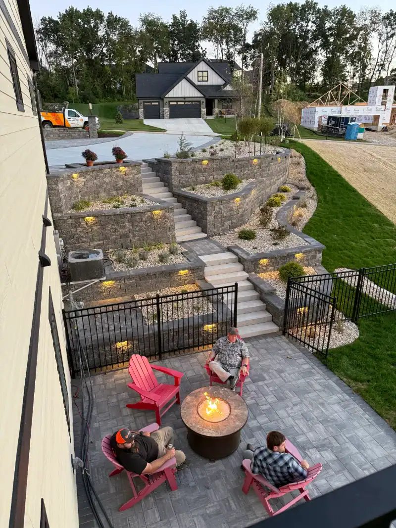 Outdoor lighting project in the Madison area